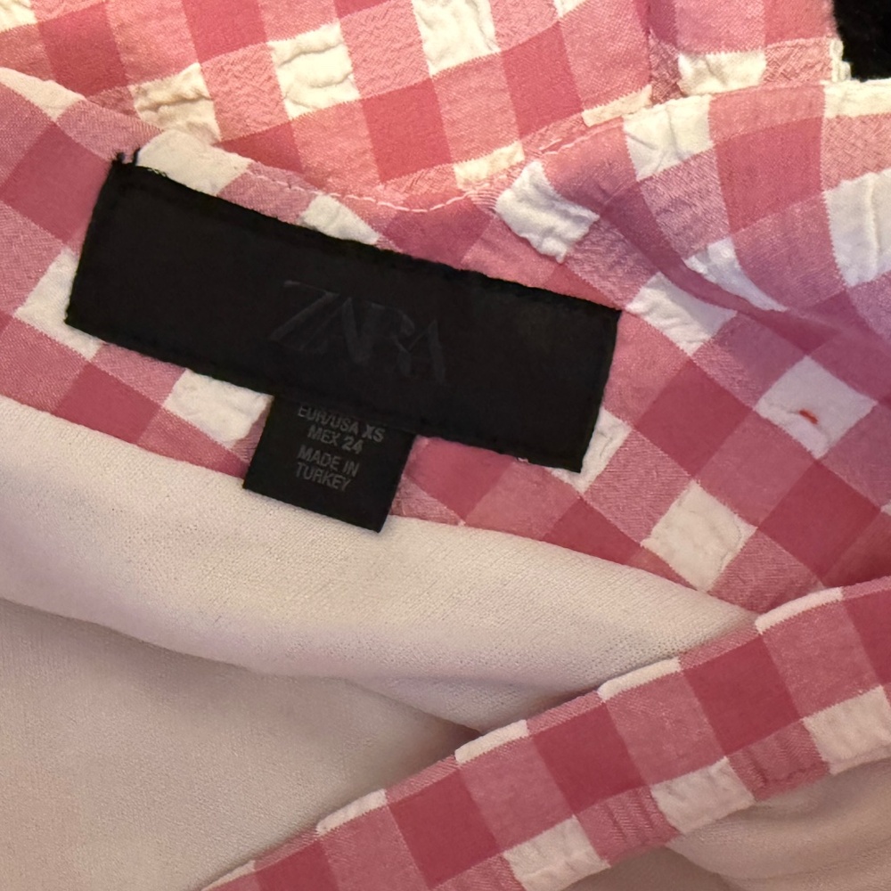 Zara - GINGHAM CHECK DRESS WITH BOWS - XS - Picture 5 of 9